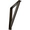 Ekena Millwork Traditional Wrought Iron Bracket, (Single center brace), Antiqued Brass 1 1/2"W x 5 1/2"D x 8"H BKTM01X05X08STRABS - alternate 1